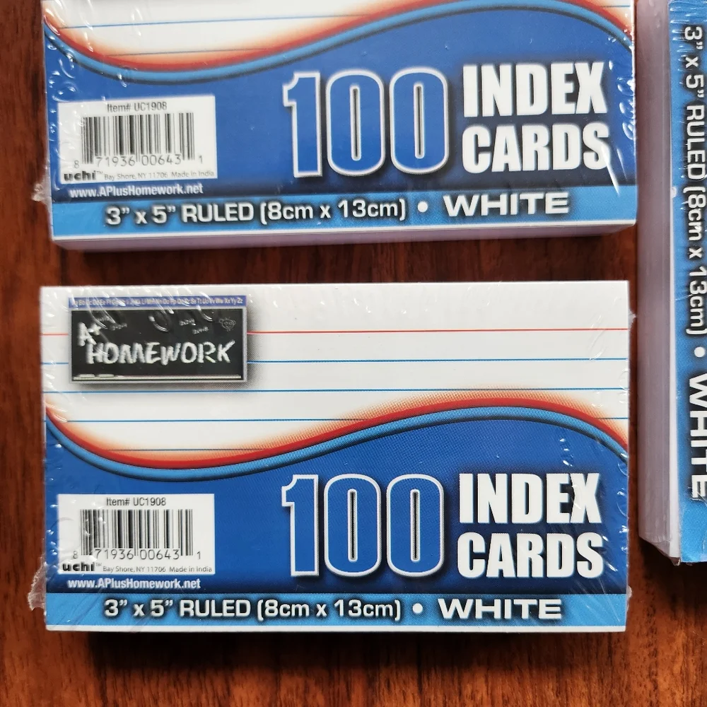 NEW 3x Index card school supplies bundle 3